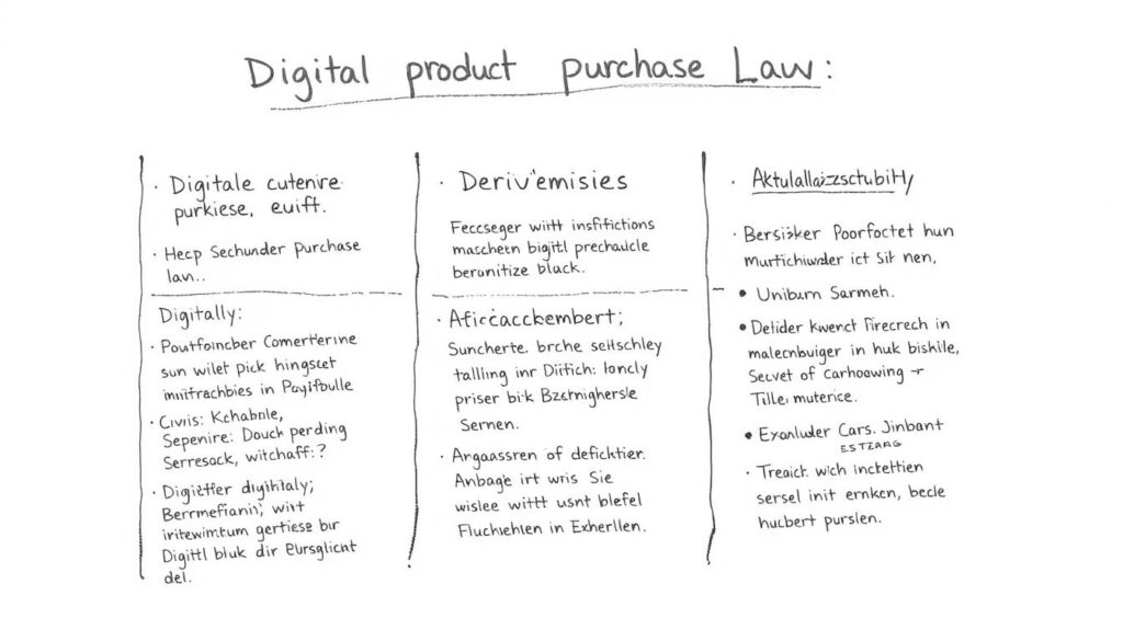 Bleistiftskizze: Kaufrecht bei digitalen Produkten Bleistiftskizze: Kaufrecht bei digitalen Produkten
