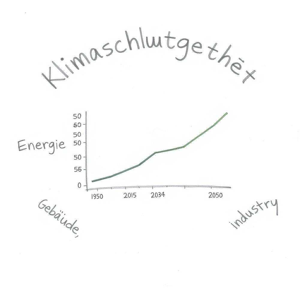 Bleistiftskizze: Klimaschutzgesetz mit CO2-Reduktionszielen und Sektorzielen Bleistiftskizze: Klimaschutzgesetz mit CO2-Reduktionszielen und Sektorzielen