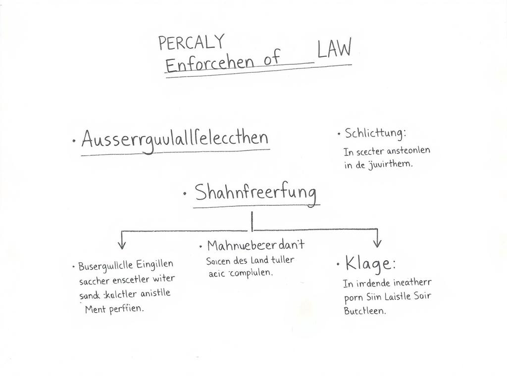 Bleistiftskizze: Rechtsdurchsetzung im Kaufrecht Bleistiftskizze: Rechtsdurchsetzung im Kaufrecht