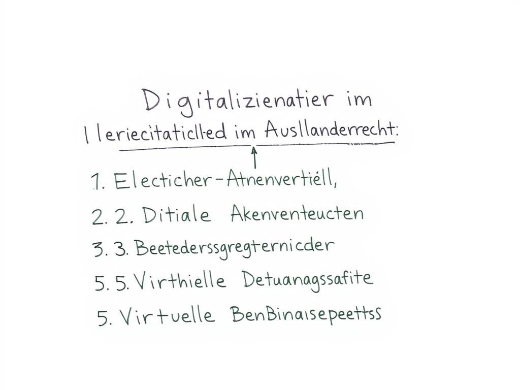 Bleistiftskizze der Digitalisierung im Ausländerrecht Bleistiftskizze der Digitalisierung im Ausländerrecht