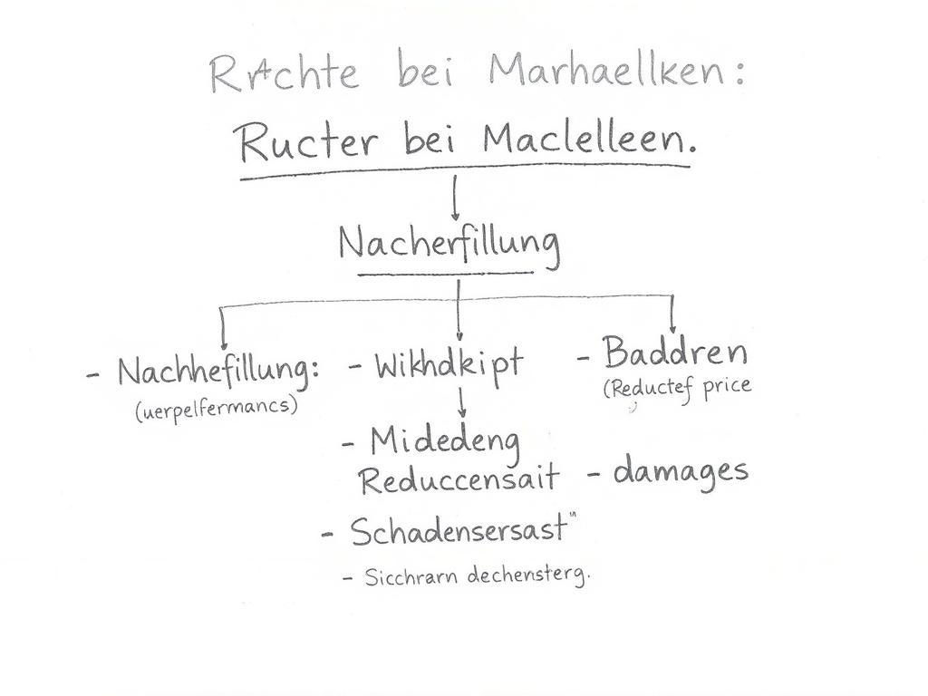 Bleistiftskizze der Rechte des Käufers bei Mängeln nach § 437 BGB Bleistiftskizze der Rechte des Käufers bei Mängeln nach § 437 BGB