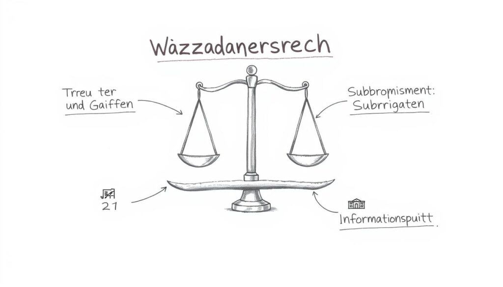 Bleistiftskizze der rechtlichen Grundprinzipien des Versicherungsrechts mit Verbindungslinien Bleistiftskizze der rechtlichen Grundprinzipien des Versicherungsrechts mit Verbindungslinien