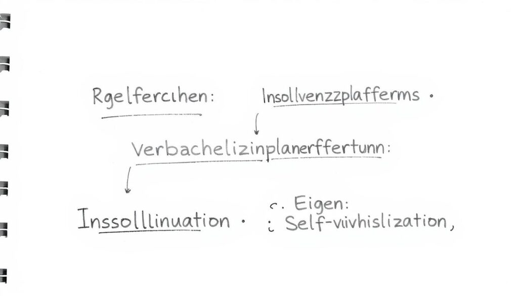 Bleistiftskizze der verschiedenen Verfahrensarten im Insolvenzrecht Bleistiftskizze der verschiedenen Verfahrensarten im Insolvenzrecht