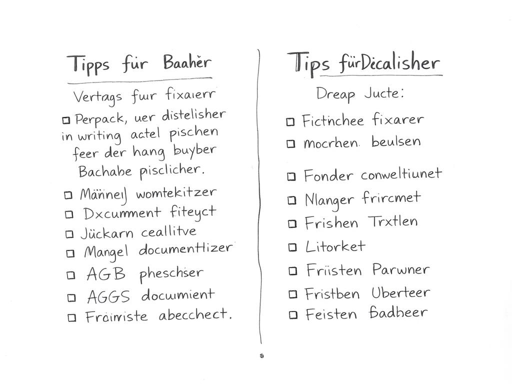 Bleistiftskizze mit praktischen Tipps für Käufer und Verkäufer zur Vermeidung von Rechtsstreitigkeiten Bleistiftskizze mit praktischen Tipps für Käufer und Verkäufer zur Vermeidung von Rechtsstreitigkeiten