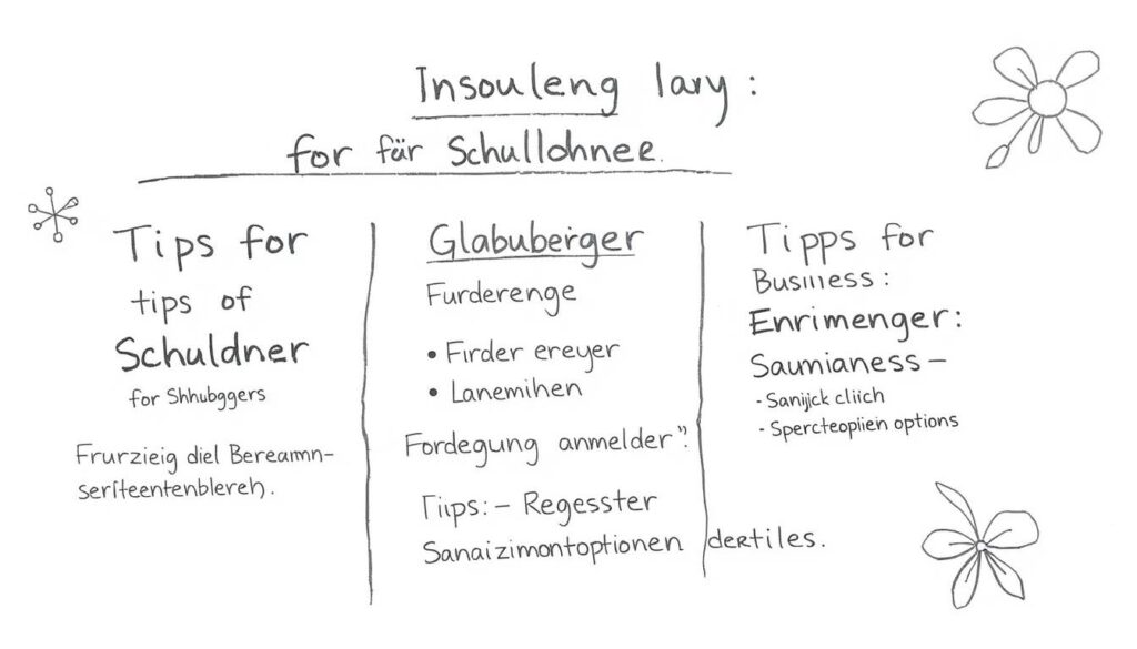 Bleistiftskizze mit praktischen Tipps zum Insolvenzrecht Bleistiftskizze mit praktischen Tipps zum Insolvenzrecht