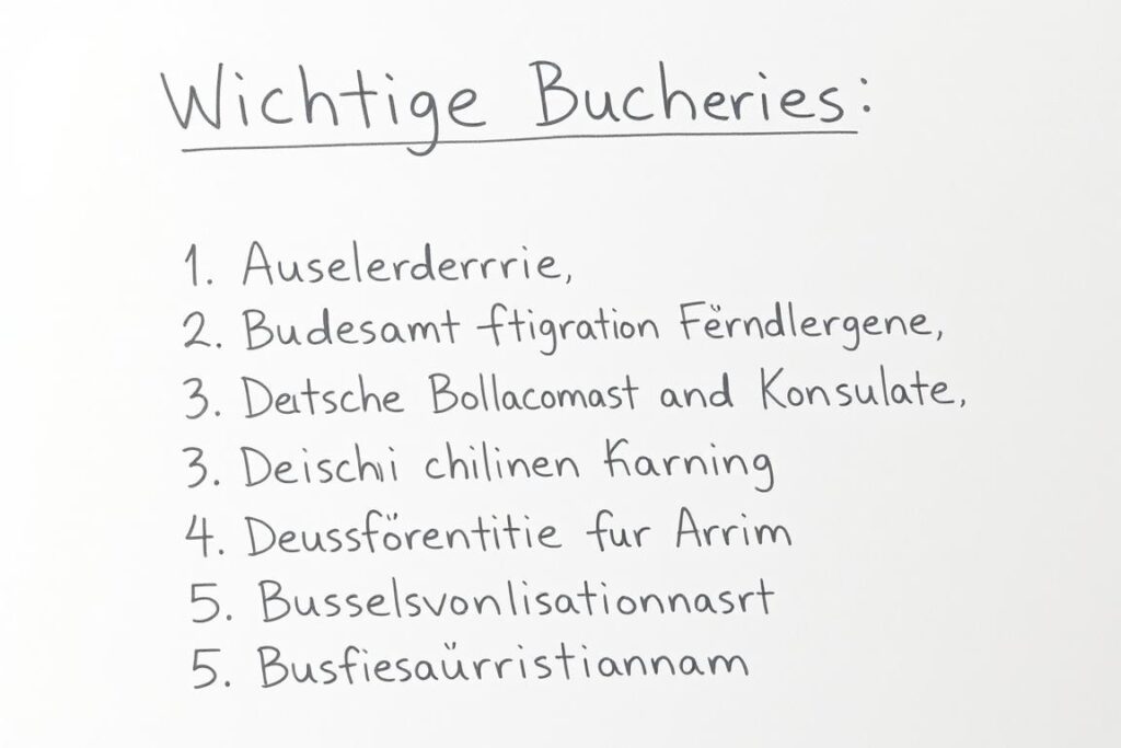 Bleistiftskizze mit wichtigen Behörden im Ausländerrecht Bleistiftskizze mit wichtigen Behörden im Ausländerrecht