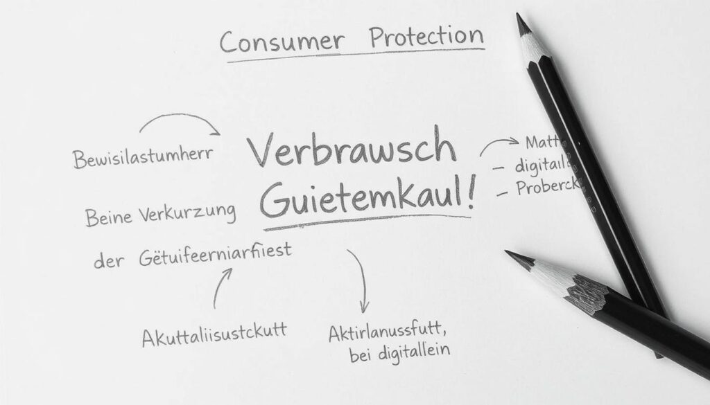 Bleistiftskizze zu den Besonderheiten des Verbrauchsgüterkaufs mit Fokus auf Verbraucherschutz Bleistiftskizze zu den Besonderheiten des Verbrauchsgüterkaufs mit Fokus auf Verbraucherschutz