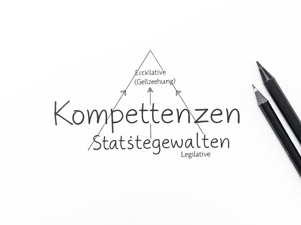 Bleistiftskizze zu den Kompetenzen der Staatsgewalten Bleistiftskizze zu den Kompetenzen der Staatsgewalten