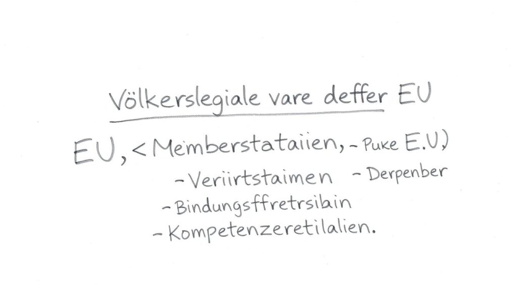 Bleistiftskizze zu völkerrechtlichen Verträgen der EU mit Drittstaaten