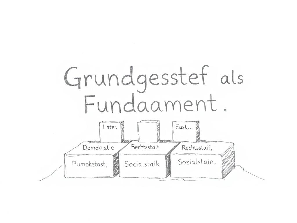 Bleistiftskizze zum Thema Grundgesetz als Fundament des öffentlichen Rechts Bleistiftskizze zum Thema Grundgesetz als Fundament des öffentlichen Rechts