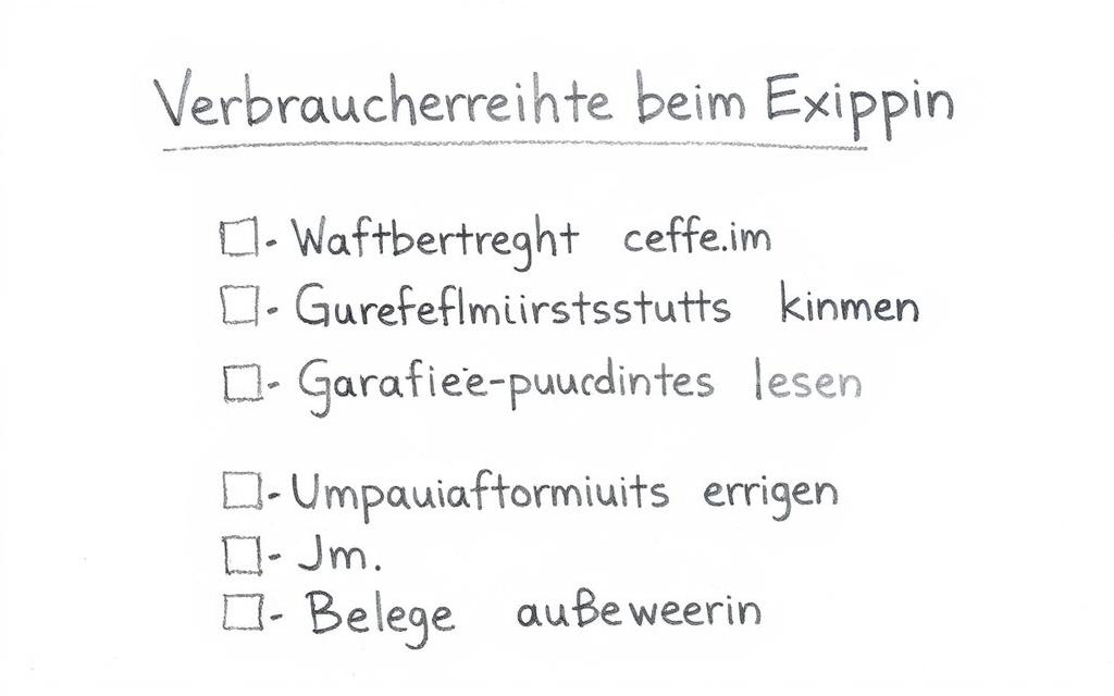 Checkliste für Verbraucherrechte beim Einkauf Checkliste für Verbraucherrechte beim Einkauf