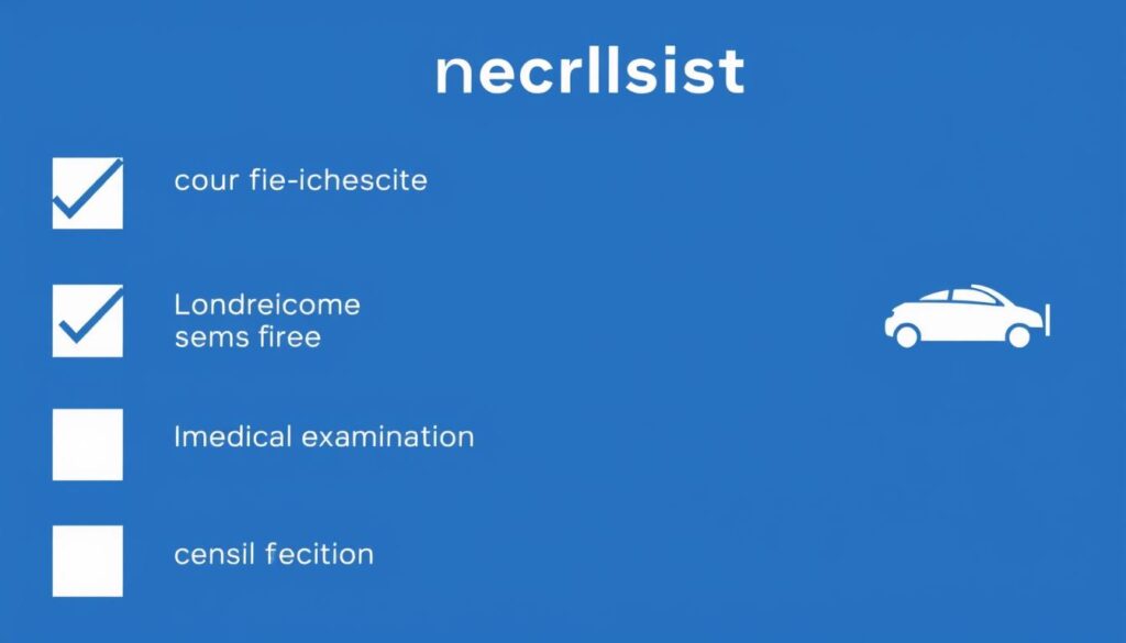 Checkliste mit Symbolen für das richtige Verhalten nach einem Verkehrsunfall Checkliste mit Symbolen für das richtige Verhalten nach einem Verkehrsunfall