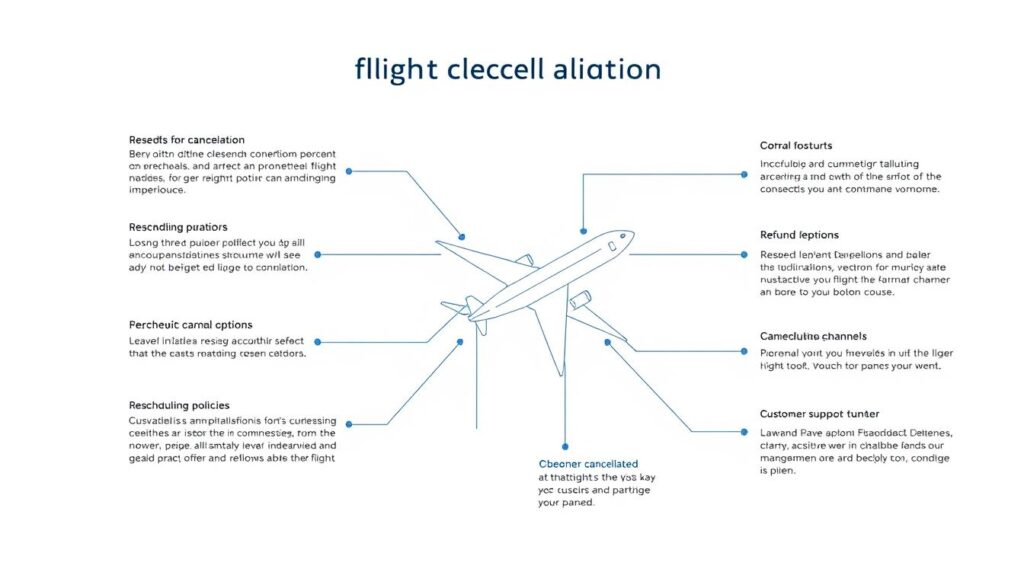 Diagramm zur Flugstornierung und Airline-Richtlinien