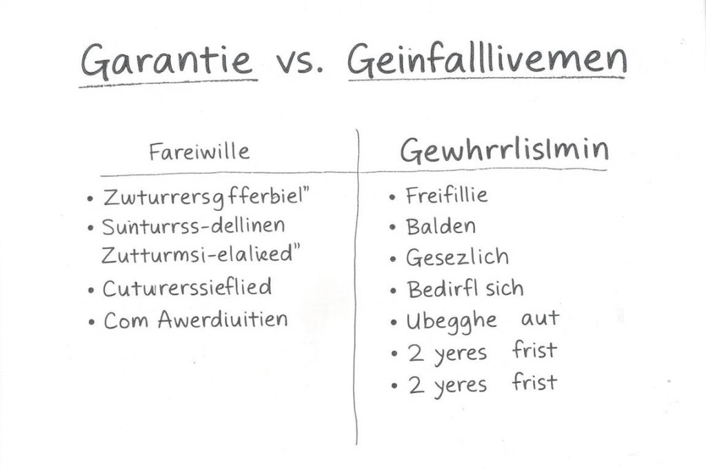 Dokument mit Garantiebedingungen und Verbraucherrechten Dokument mit Garantiebedingungen und Verbraucherrechten