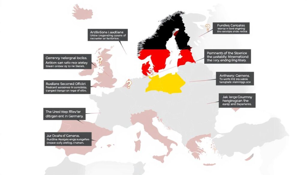 EU-Karte mit Fragezeichen zu Glücksspielregulierung EU-Karte mit Fragezeichen zu Glücksspielregulierung