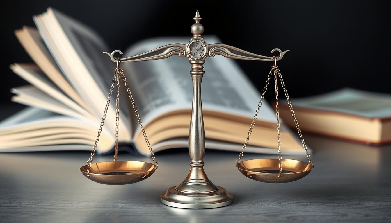 Eine ausgewogene Waage als Symbol für Gerechtigkeit im Zivilrecht