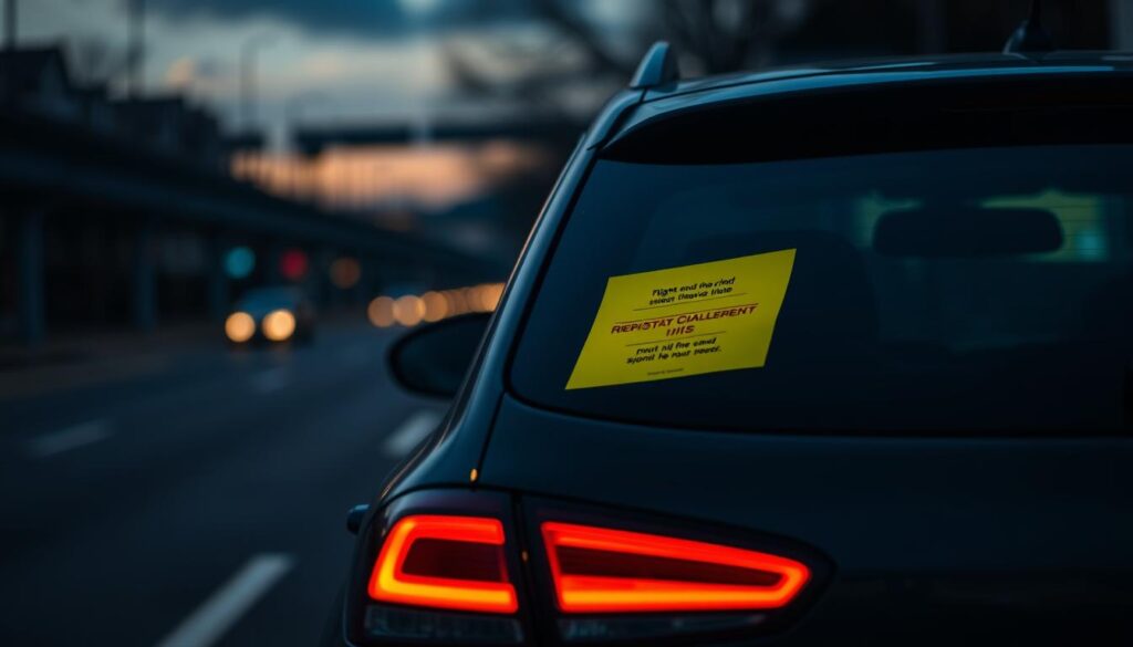 Folgen eines gelben Aufklebers im Verkehrsrecht