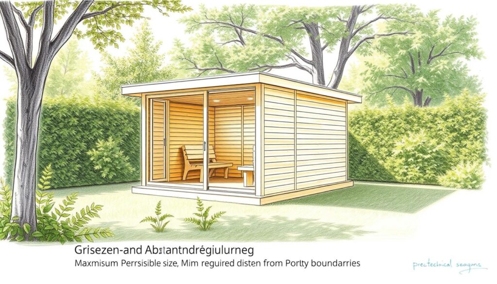 Gartensauna Maximalgröße und Mindestabstand Gartensauna Maximalgröße und Mindestabstand
