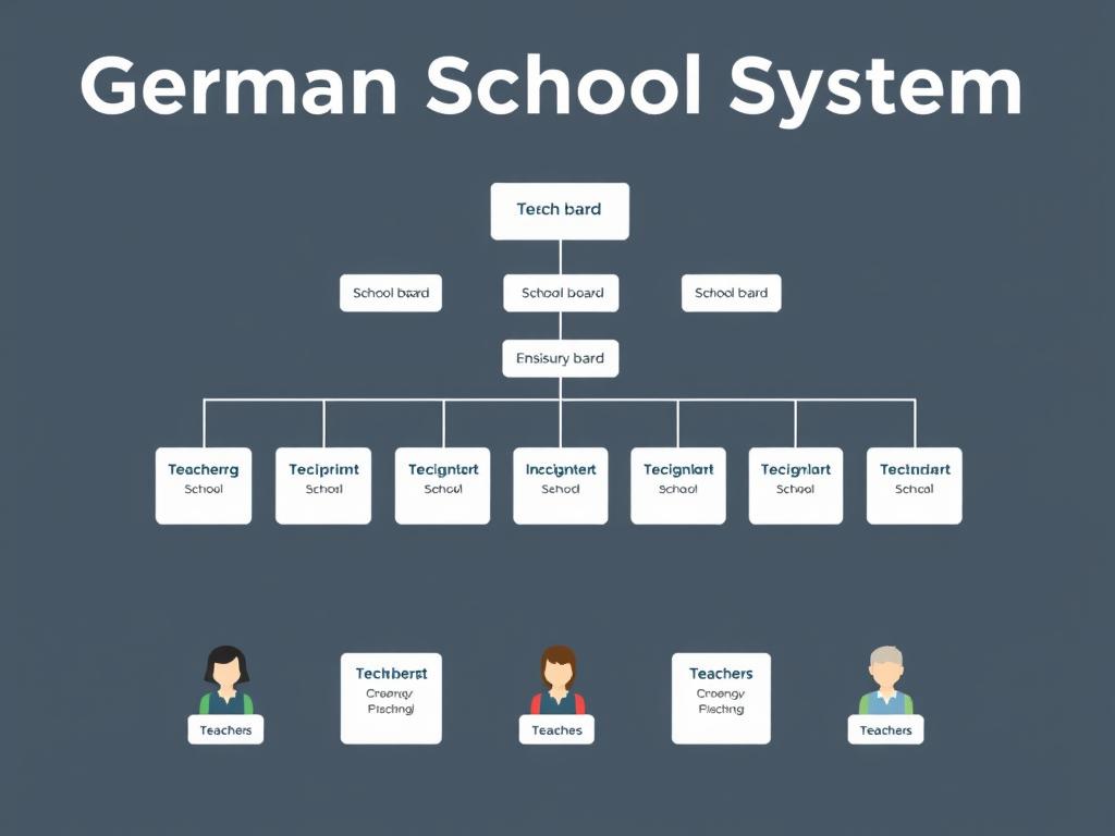 Organisationsstruktur einer Schule mit Schulleitung, Lehrkräften und Verwaltungspersonal Organisationsstruktur einer Schule mit Schulleitung, Lehrkräften und Verwaltungspersonal