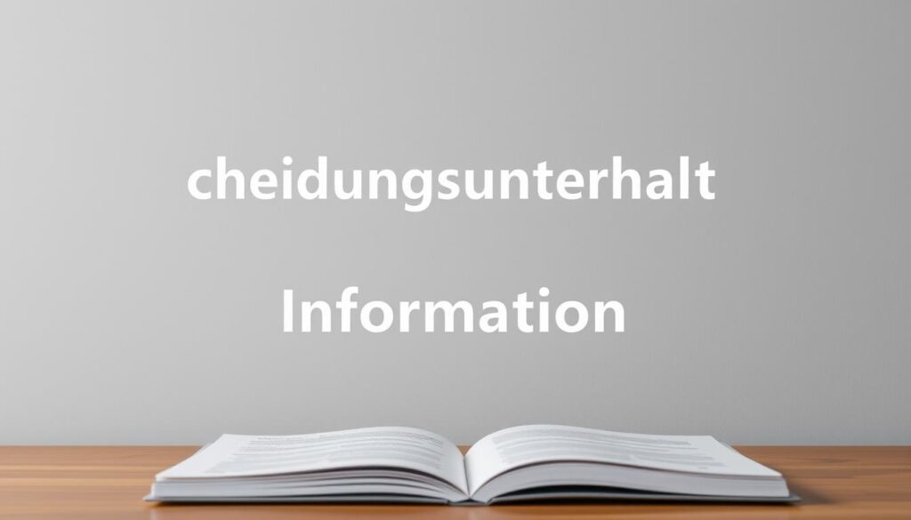 Scheidungsunterhalt Information