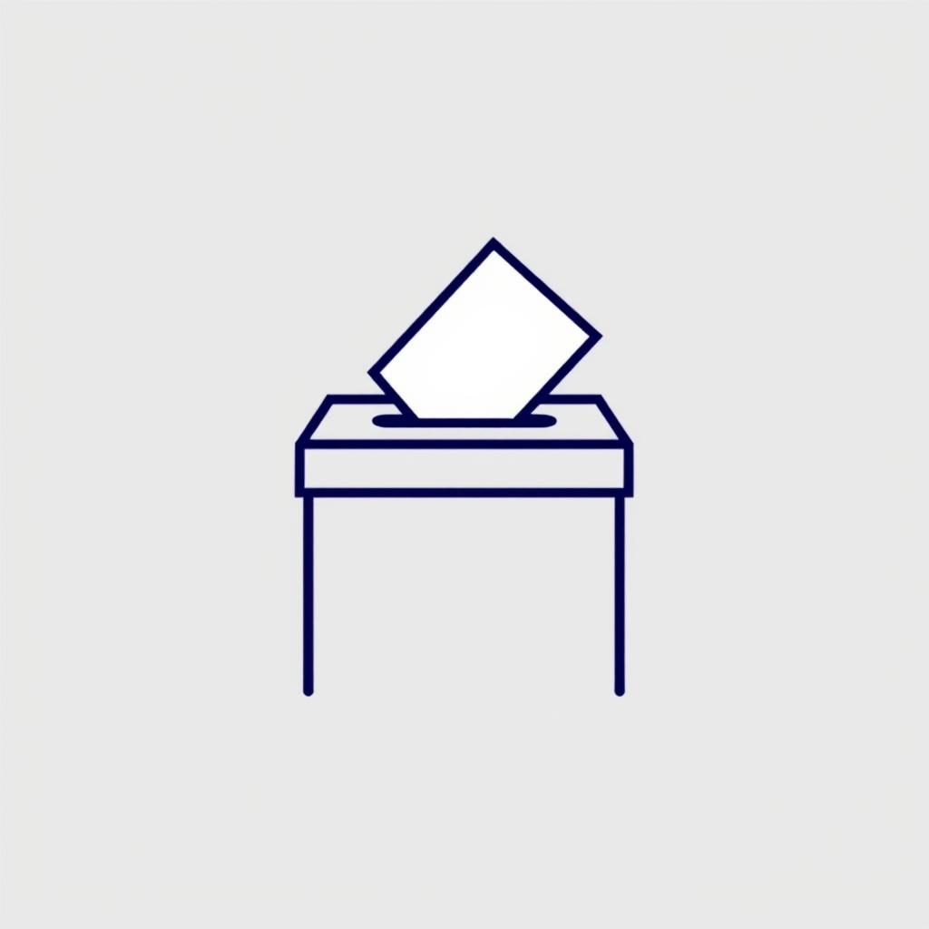 Symbol für das Demokratieprinzip im Verfassungsrecht mit Wahlurne Symbol für das Demokratieprinzip im Verfassungsrecht mit Wahlurne