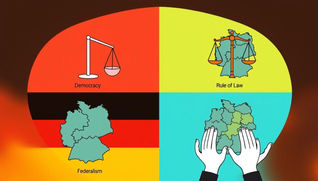 Symbolische Darstellung der Verfassungsprinzipien des Staatsrechts Symbolische Darstellung der Verfassungsprinzipien des Staatsrechts