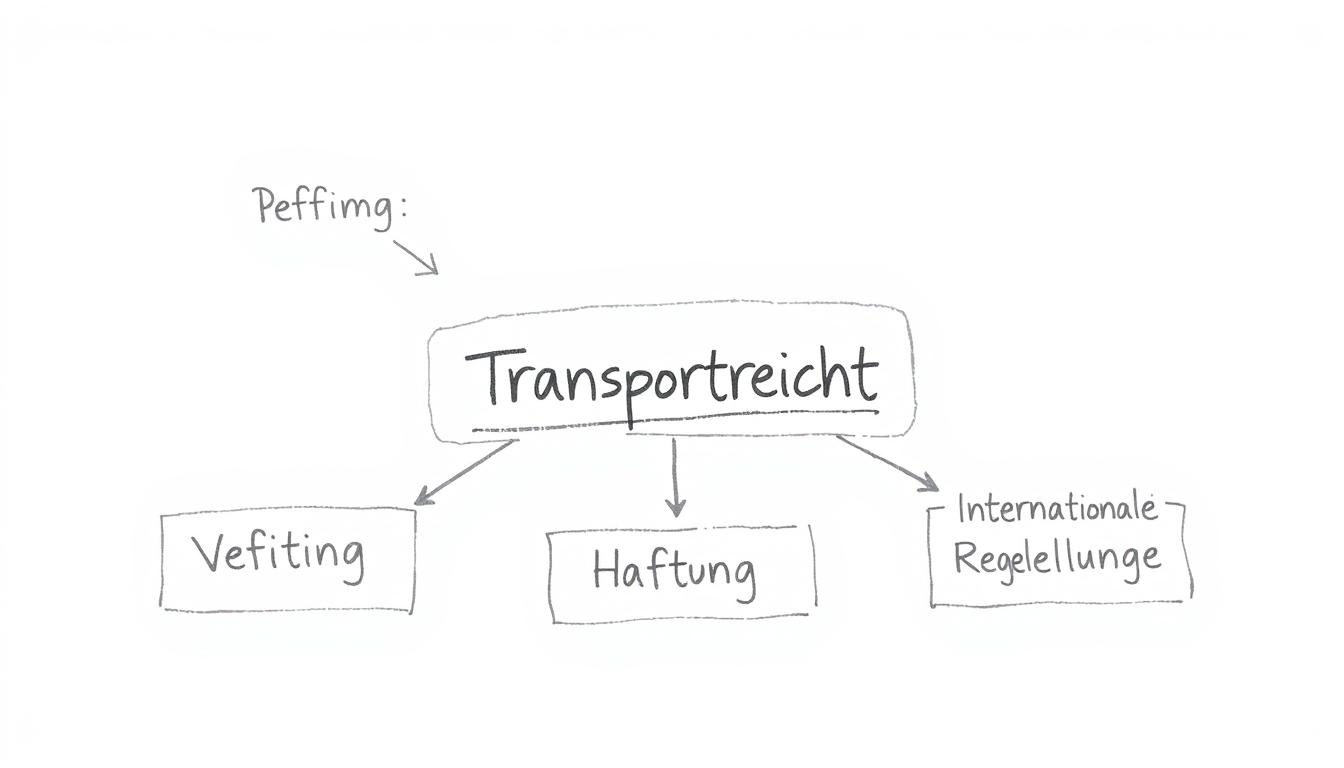 Transportrecht als zentrales Element mit Verbindungen zu Verträgen, Haftung und internationalen Regelungen
