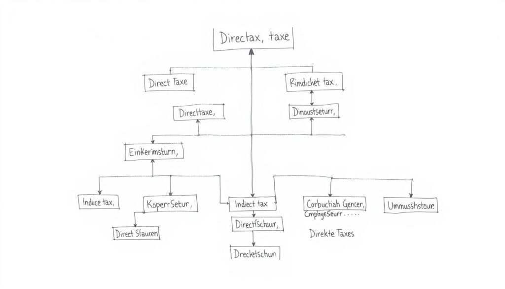 Übersicht der verschiedenen Steuerarten im deutschen Steuerrecht mit Verbindungen und Kategorisierungen Übersicht der verschiedenen Steuerarten im deutschen Steuerrecht mit Verbindungen und Kategorisierungen