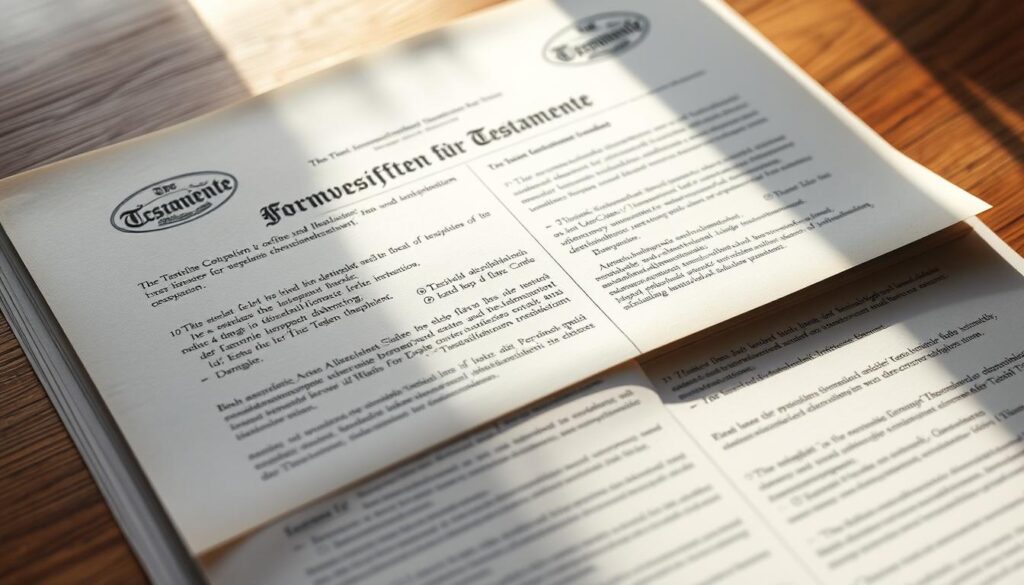 Formvorschriften für Testamente