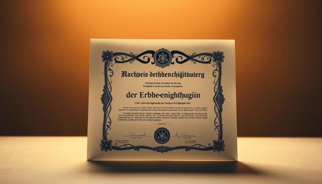 Nachweis der Erbberechtigung
