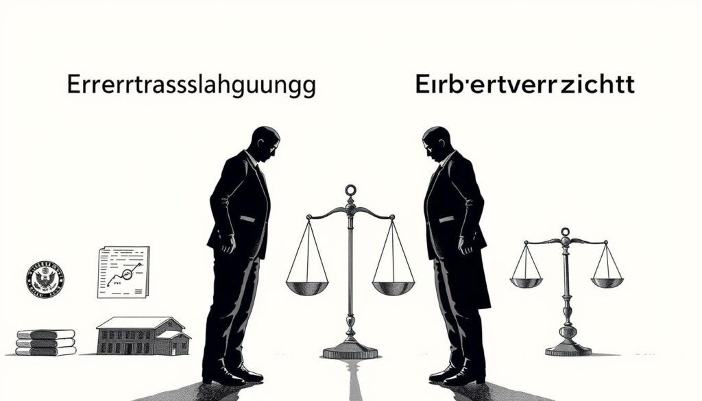 Unterschiede zwischen Erbausschlagung und Erbverzicht