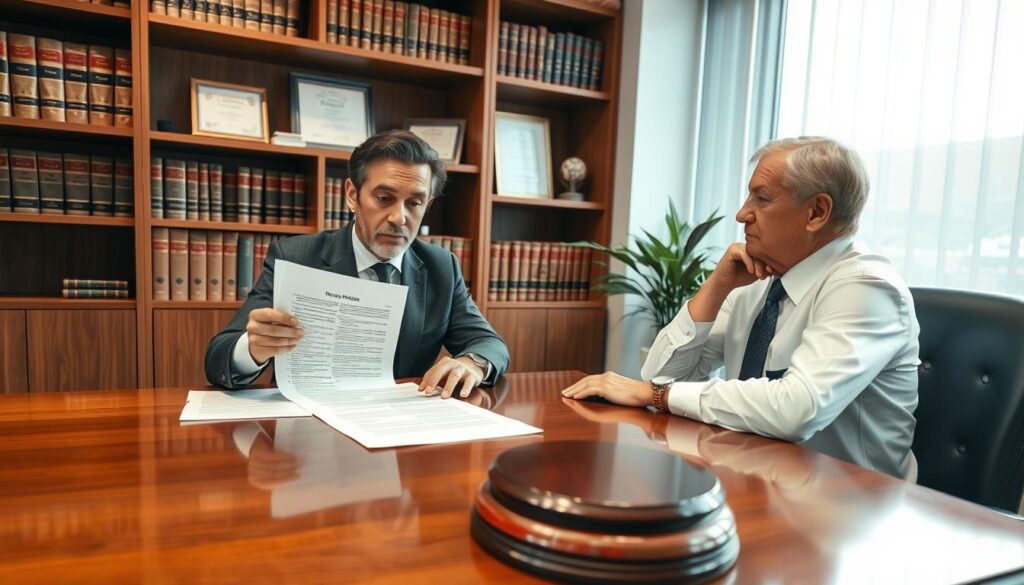 Anwalt berät Mandanten zur Revisionsschrift Anwalt berät Mandanten zur Revisionsschrift