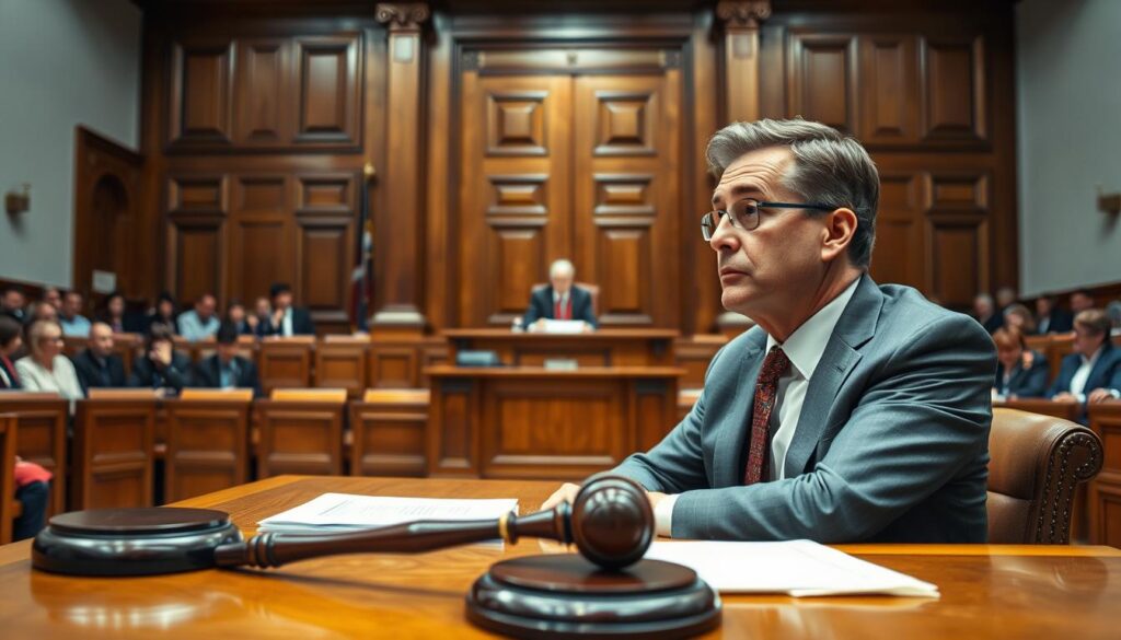 Schöffe bei der Hauptverhandlung im Gerichtssaal Schöffe bei der Hauptverhandlung im Gerichtssaal