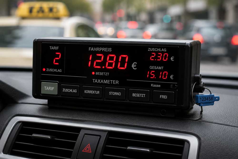 Fahrpreisanzeige-im-Taxi-bei-Stadtverkehr