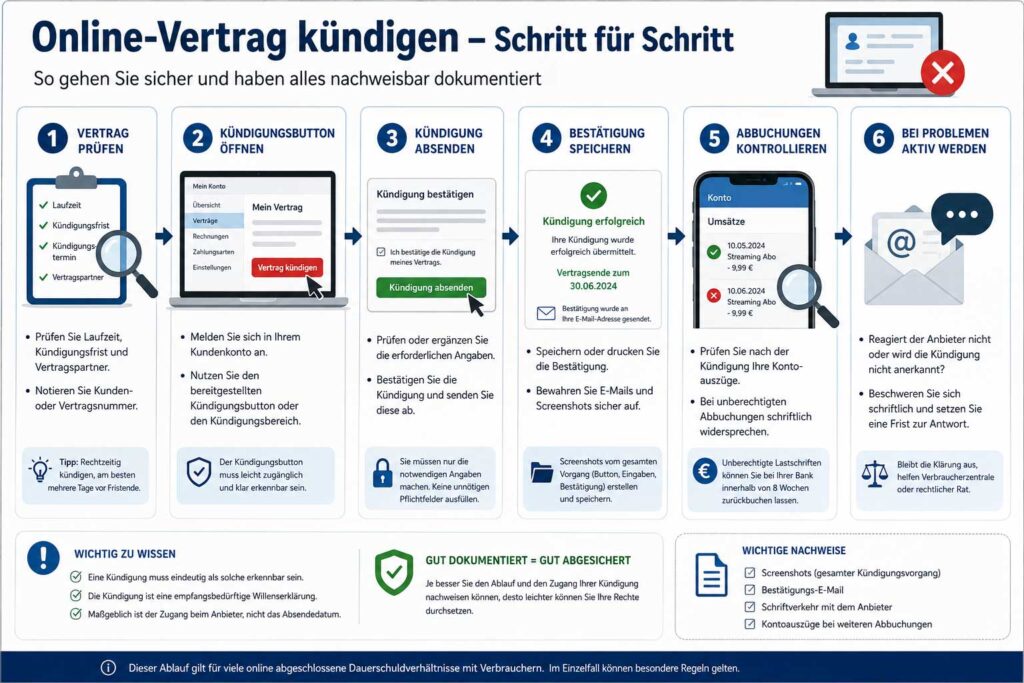 kündigung online schritt für schritt