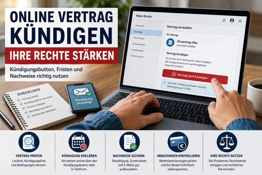 onlinevertrag kündigen